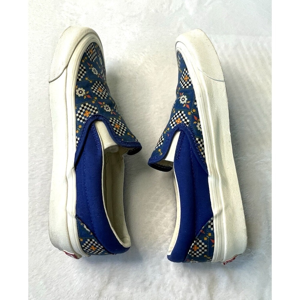 Vans Womens 8.5 Mens 7 Low Canvas  Anaheim Tile Checkerboard Slip-on Skate Shoes - Picture 7 of 8
